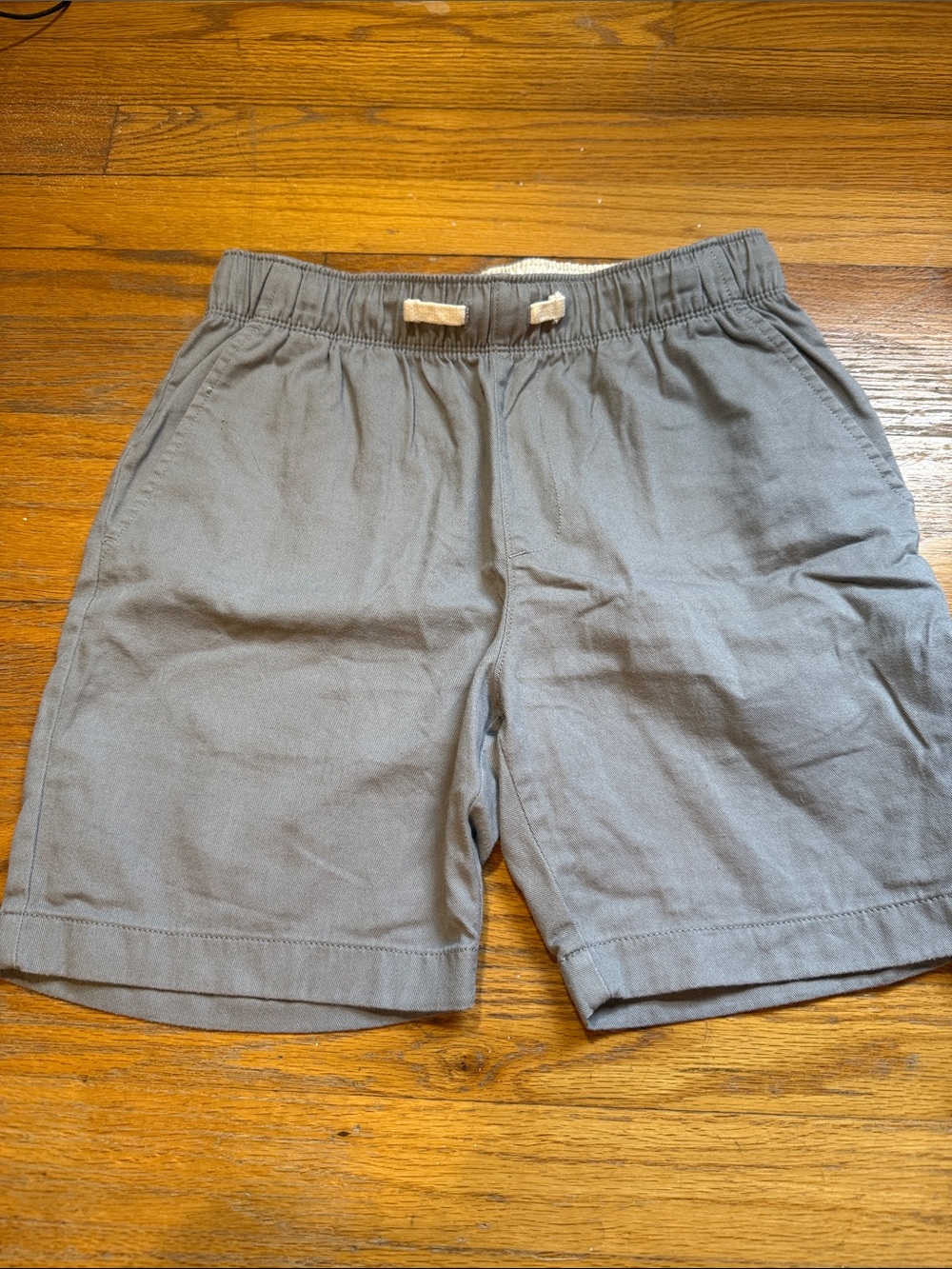 Crewcuts Gray Elastic-Waist chino Shorts